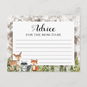 Tarjeta De Recepción Animales Rústicos De Invierno Consejo De Woodland
