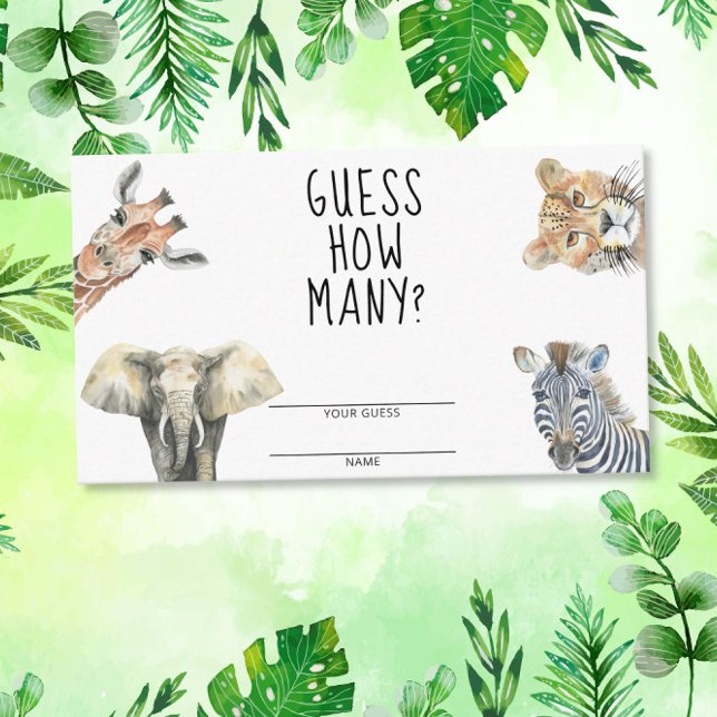 Tarjeta De Recepción Animales Safari - cuántas partidas (Subido por el creador)