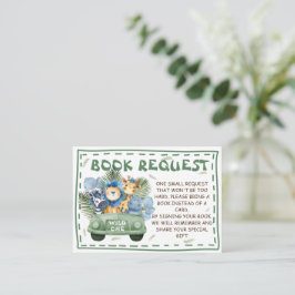 Tarjeta De Recepción Animales Safari Libros De Baby Shower Para Bebés