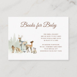 Tarjeta De Recepción Animales Woodland Baby Shower Books for Baby