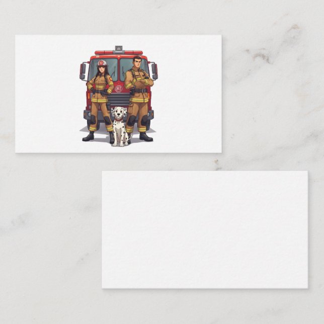 Tarjeta De Recepción Anime Firefighters & Dalmatian Card (Anverso / Reverso)