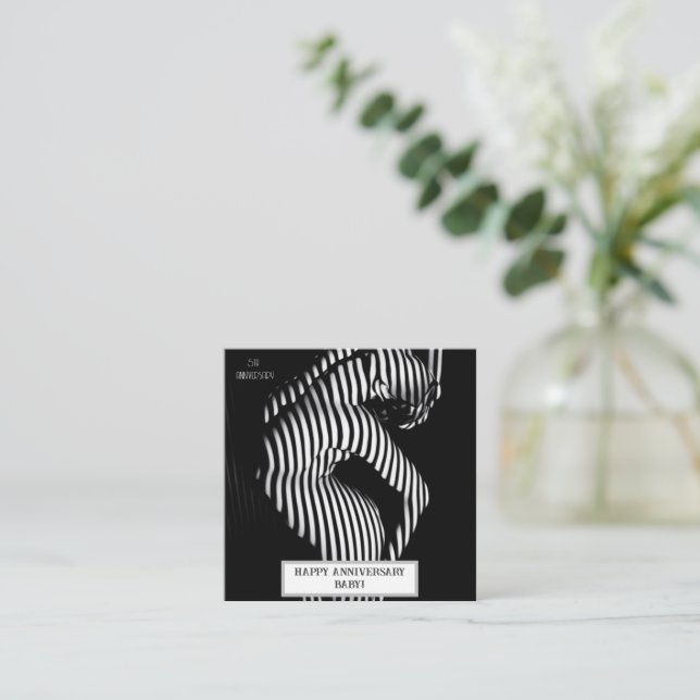 Tarjeta De Recepción Aniversario de boda sexy travieso  (Anverso de pie)