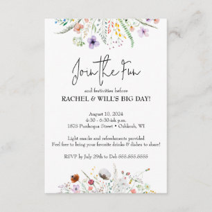 Tarjeta De Recepción Antes de la fiesta de la boda