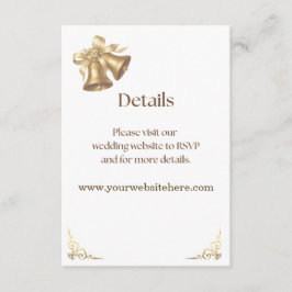 Tarjeta De Recepción Antique Gold Bells Details Enclosure