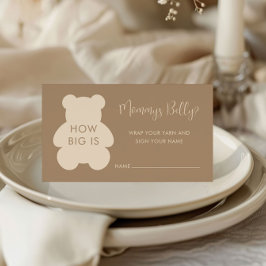 Tarjeta De Recepción Apenas Esperamos Beige Cuán Grande Es La Barriga D