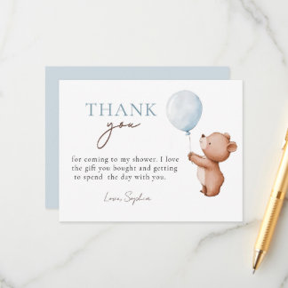 Tarjeta De Recepción Apenas podemos esperar Oso de peluche Globo Gracia