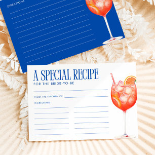 Tarjeta De Recepción Aperol Spritz Una receta especial para la novia