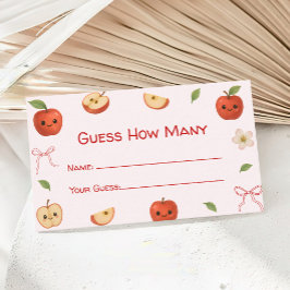 Tarjeta De Recepción Apple de mi ojo Baby Shower adivina cuántos juegos