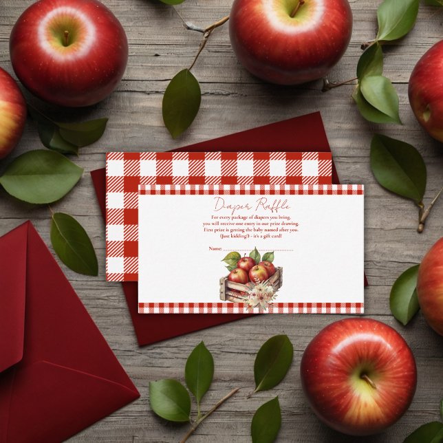 Tarjeta De Recepción Apple de mi ojo Red Orchard Baby Shower (Subido por el creador)