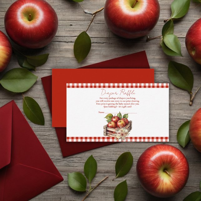 Tarjeta De Recepción Apple de mi ojo Red Orchard Baby Shower (Subido por el creador)