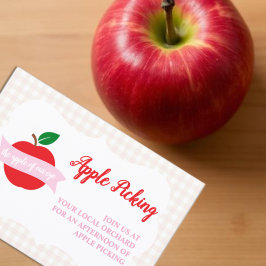 Tarjeta De Recepción Apple Of Our Eye Girls Birthday Apple Picking