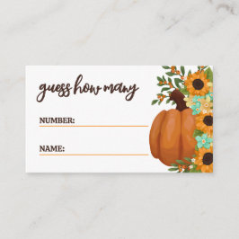 Tarjeta De Recepción Apreciando los girasoles adivina cantidad de juego