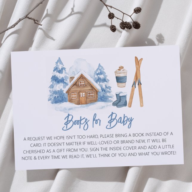 Tarjeta De Recepción Apres Ski Baby Shower Books para el bebé (Subido por el creador)