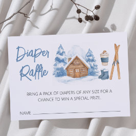 Tarjeta De Recepción Apres Ski Baby Shower Diaper Raffle