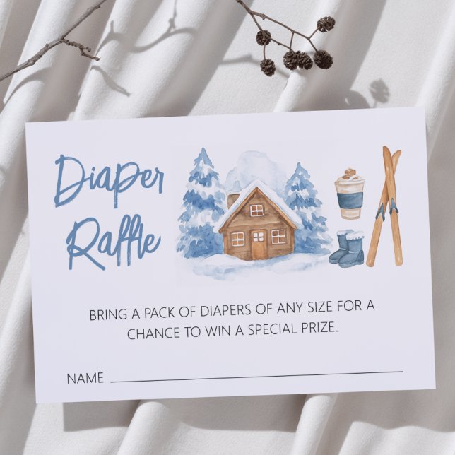 Tarjeta De Recepción Apres Ski Baby Shower Diaper Raffle (Subido por el creador)