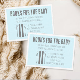 Tarjeta De Recepción Apres Ski Winter Tema Libros Azules Para Bebé