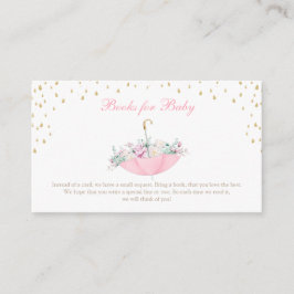 Tarjeta De Recepción April Showers puede florecer Libros de paraguas pa