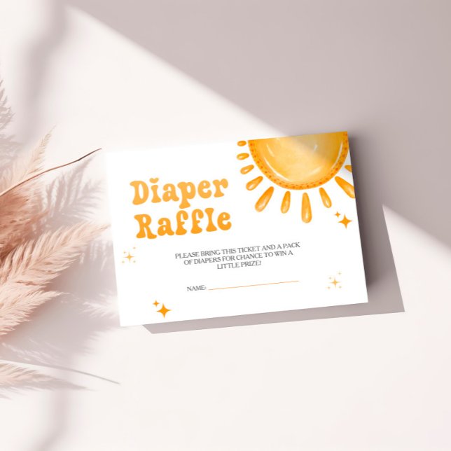Tarjeta De Recepción Aquí Viene El Baby Shower Diaper Raffle De Son (Subido por el creador)