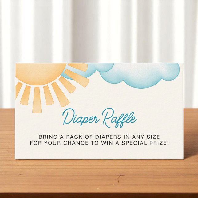 Tarjeta De Recepción Aquí viene el hijo bebé Diaper Raffle (Subido por el creador)
