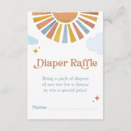 Tarjeta De Recepción Aquí viene el hijo - Diaper Raffle Insert