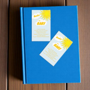 Tarjeta De Recepción Aquí viene el hijo Niño Libros para el baby shower