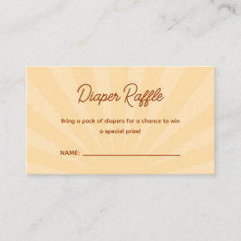 Tarjeta De Recepción Aquí Viene El Niño Baby Shower Diaper Raffle