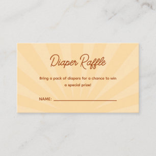 Tarjeta De Recepción Aquí Viene El Niño Baby Shower Diaper Raffle