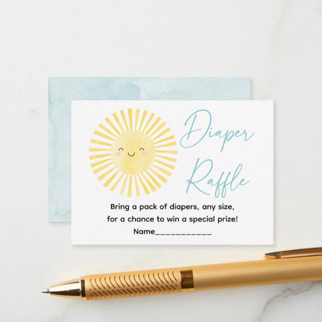 Tarjeta De Recepción Aquí viene el pañal de sol de Son (Anverso/Reverso In Situ)