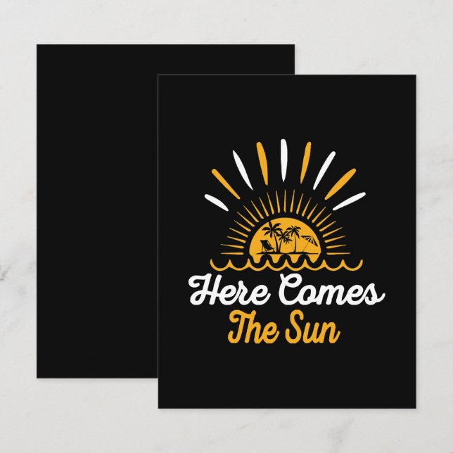 Tarjeta De Recepción Aquí viene el sol (Anverso / Reverso)