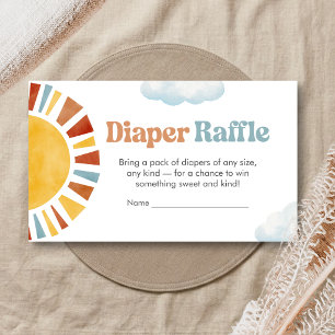 Tarjeta De Recepción Aquí viene el sol Baby Shower Rifra de pañales