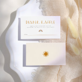 Tarjeta De Recepción Aquí Viene El Sol | Sunshine Diaper Raffle