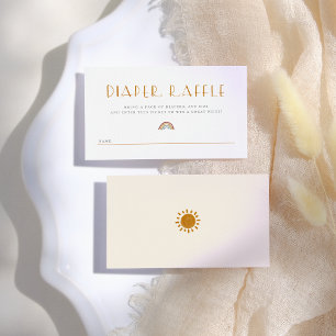 Tarjeta De Recepción Aquí Viene El Sol   Sunshine Diaper Raffle