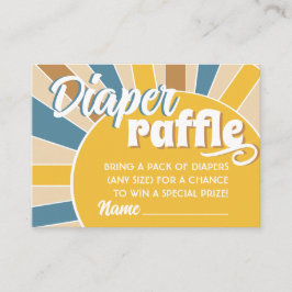 Tarjeta De Recepción Aquí viene el Son Diaper Raffle