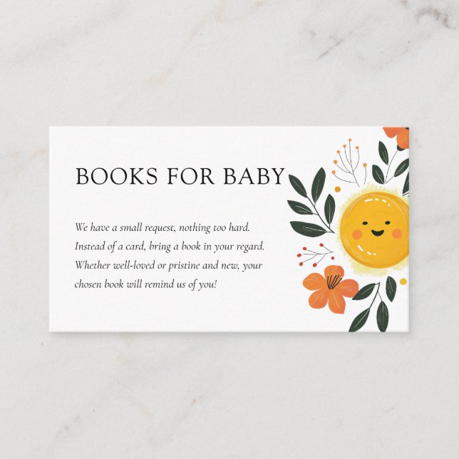 Tarjeta De Recepción Aquí vienen los libros de Baby Shower de hijo para (Anverso)