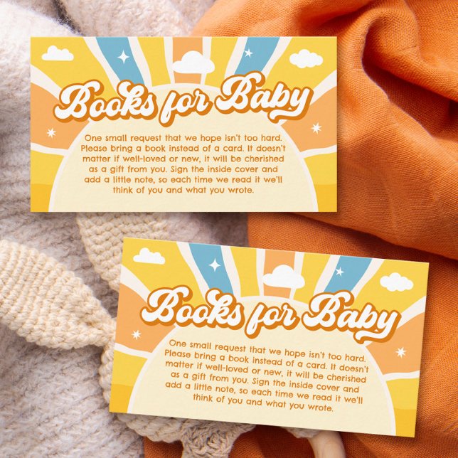Tarjeta De Recepción Aquí vienen los libros de Baby Shower de hijo para (Subido por el creador)