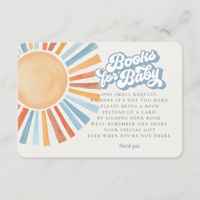 Tarjeta De Recepción Aquí vienen los Libros para Bebés Son Sunshine (Anverso)