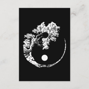 Tarjeta De Recepción Árbol Bonsai Imprimir espíritu zen Yin Yang Japoné