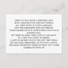 Tarjeta De Recepción Árbol de dinero/invitación de pozo de deseo Insert