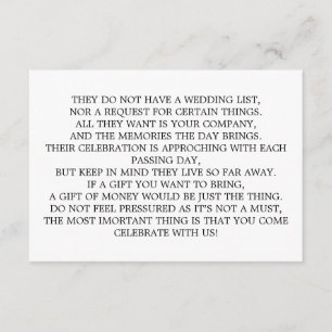 Tarjeta De Recepción Árbol de dinero/invitación de pozo de deseo Insert