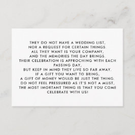 Tarjeta De Recepción Árbol de dinero/invitación de pozo de deseo Insert