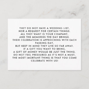 Tarjeta De Recepción Árbol de dinero/invitación de pozo de deseo Insert