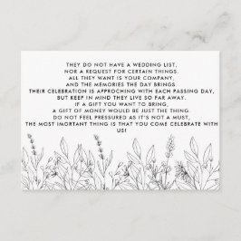 Tarjeta De Recepción Árbol de dinero/invitación de pozo de deseo Insert