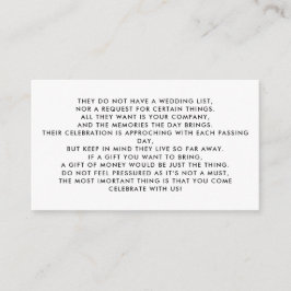 Tarjeta De Recepción Árbol de dinero/invitación de pozo de deseo Insert