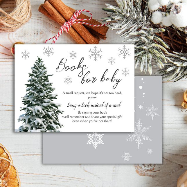 Tarjeta De Recepción Árbol de invierno de nieve | Libros para la tarjet (Subido por el creador)