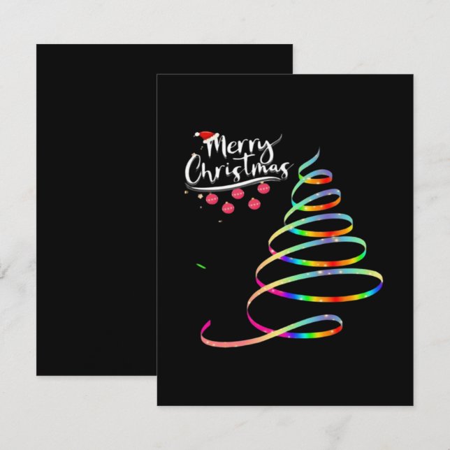 Tarjeta De Recepción  Árbol de Navidad   (Anverso / Reverso)