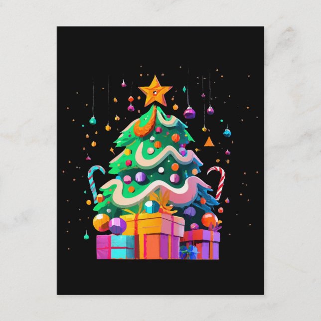 Tarjeta De Recepción Árbol de navidad de radiación (Anverso)