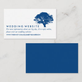 Tarjeta De Recepción Árbol de roble azul, sitio web ruso y minimalista