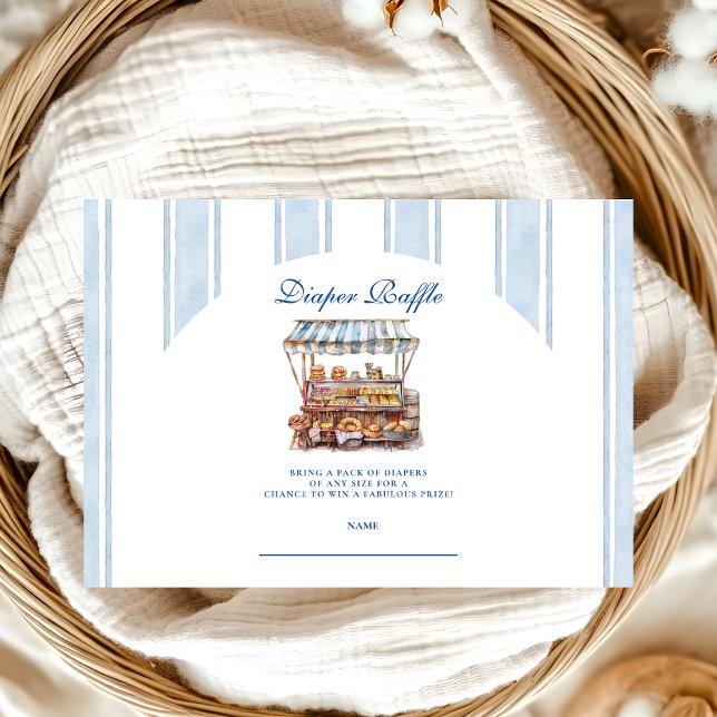 Tarjeta De Recepción Arch Blue Farmers Market Baby Diapper Raffle (Subido por el creador)