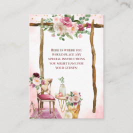 Tarjeta De Recepción Arco acuático Borgoña Boho