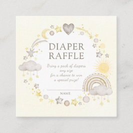 Tarjeta De Recepción Arco acuático de Boho Arcoiris Diaper Raffle